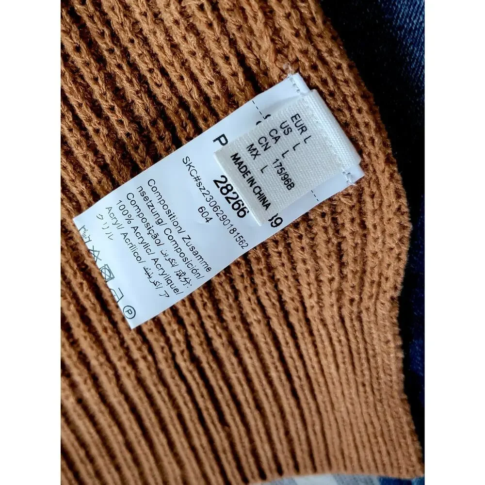 Y2K Camel Brown Mock Neck Knit Sweater Vest Tank Top - Picture 5 of 8